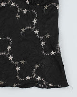 Vintage Y2k 00s Black Floral Cami - S