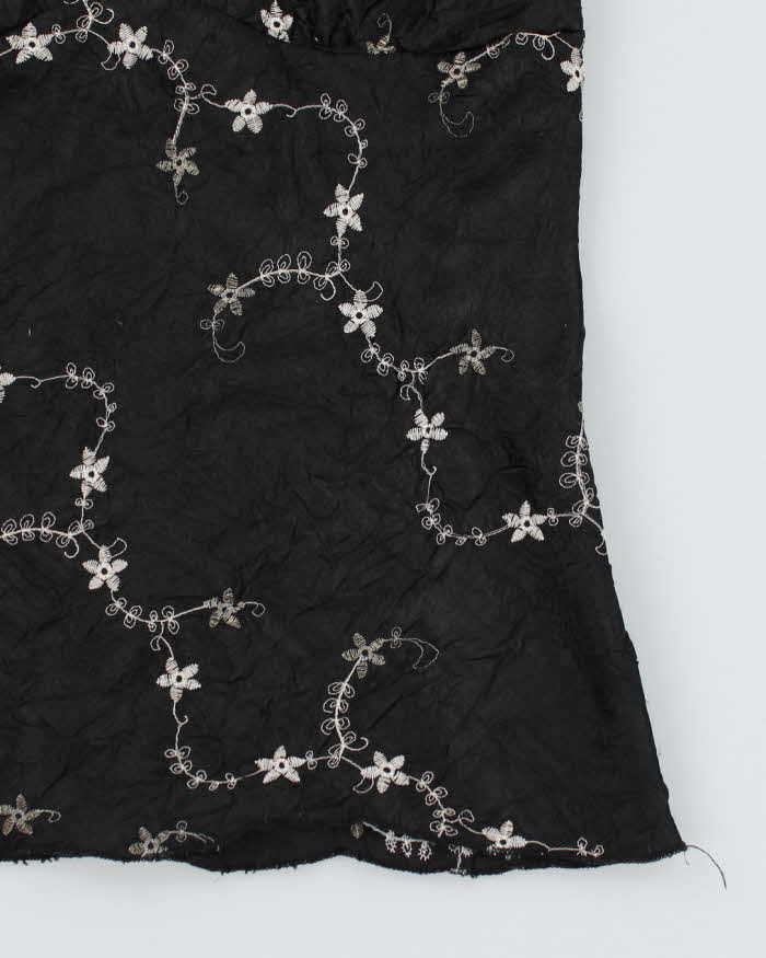 Vintage Y2k 00s Black Floral Cami - S