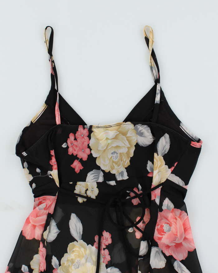 Vintage Y2k 00s  Mesh Floral Cami - L