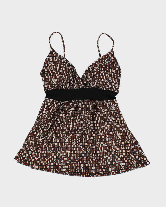 Y2k 00s Warehouse Brown Glittery Cami Top - XS