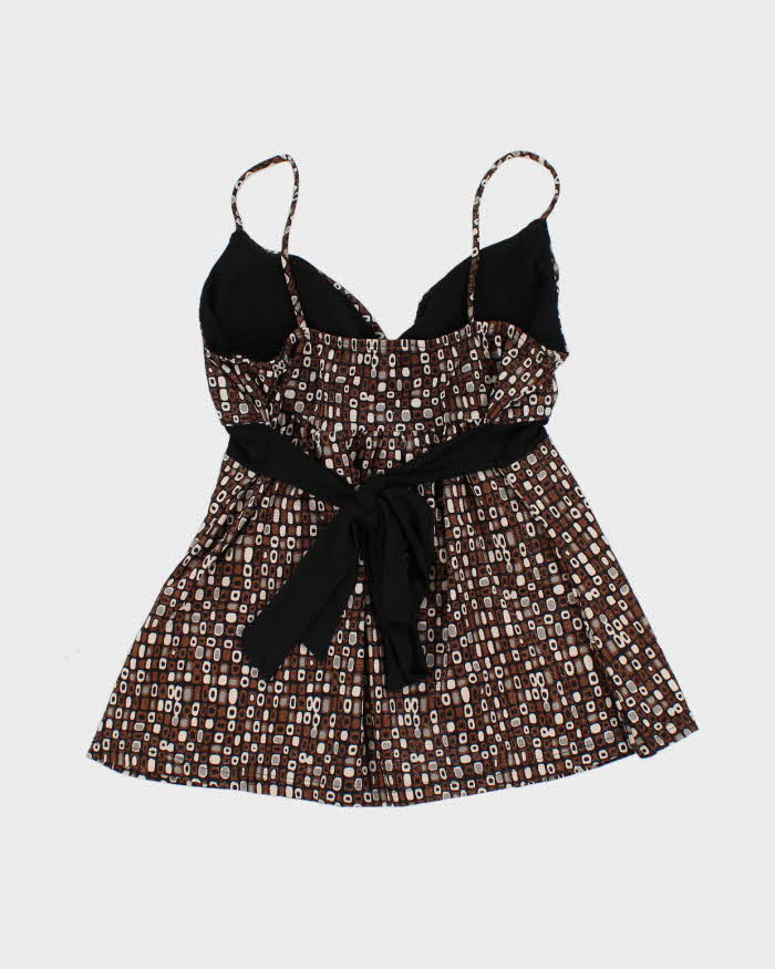 Y2k 00s Warehouse Brown Glittery Cami Top - XS