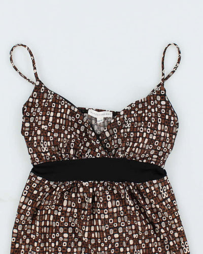 Y2k 00s Warehouse Brown Glittery Cami Top - XS