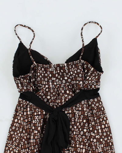 Y2k 00s Warehouse Brown Glittery Cami Top - XS
