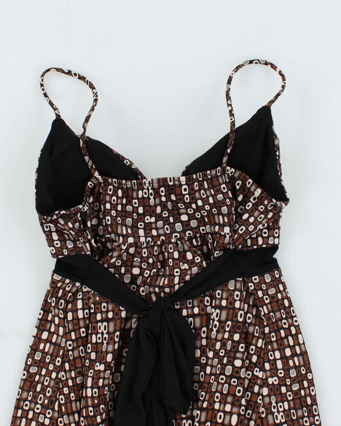 Y2k 00s Warehouse Brown Glittery Cami Top - XS