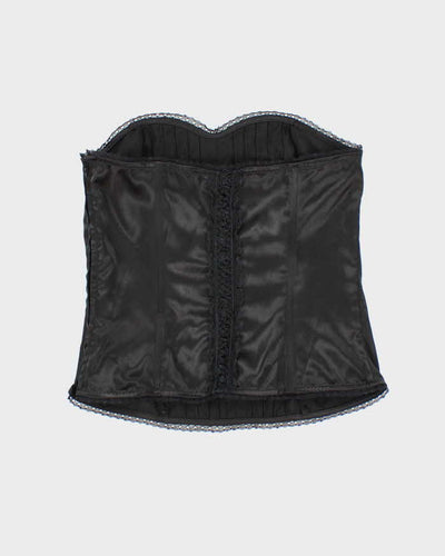 Y2k 00s Ricki's Black Satin Corset Top - S