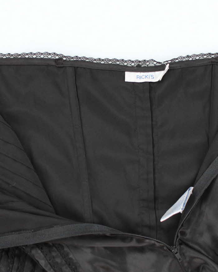 Y2k 00s Ricki's Black Satin Corset Top - S