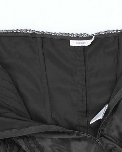 Y2k 00s Ricki's Black Satin Corset Top - S