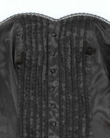 Y2k 00s Ricki's Black Satin Corset Top - S