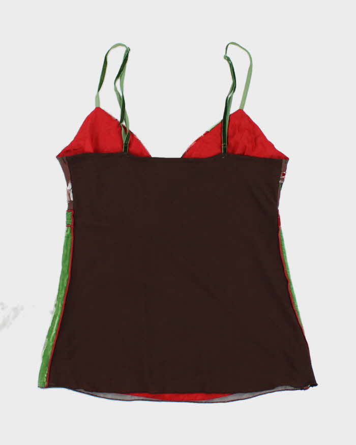 Vintage Y2k 00s Le Chateau Beaded Silk Cami Top - S