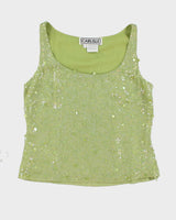 Vintage Carlisle Silk Sequin Cami Top - S