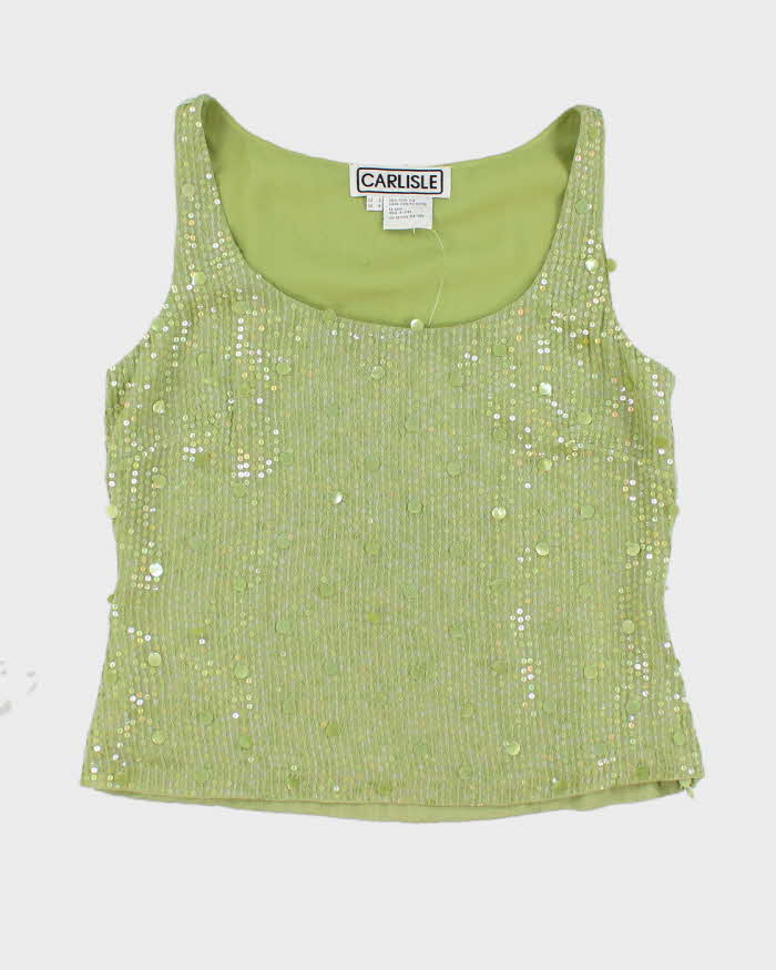 Vintage Carlisle Silk Sequin Cami Top - S
