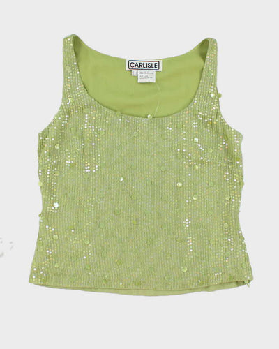 Vintage Carlisle Silk Sequin Cami Top - S