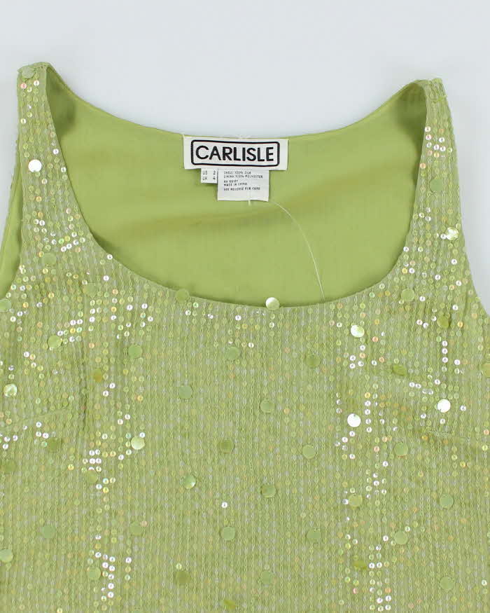 Vintage Carlisle Silk Sequin Cami Top - S