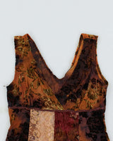 Vintage 90s Brown Pattern Cami Top - S