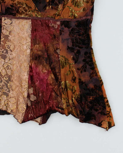 Vintage 90s Brown Pattern Cami Top - S
