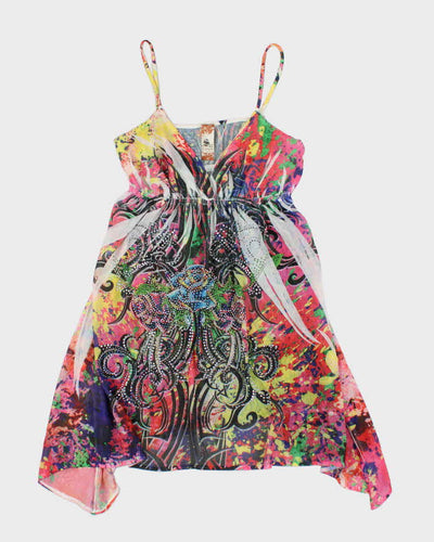 Y2k 00s S Twelve Multi Colour Sheer Rhinestone - S