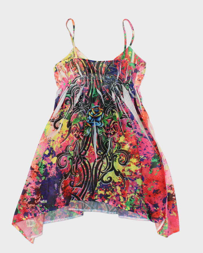 Y2k 00s S Twelve Multi Colour Sheer Rhinestone - S