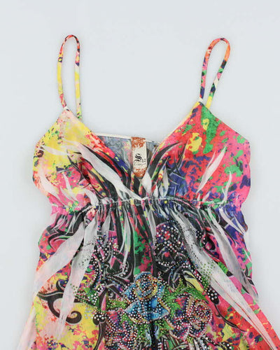 Y2k 00s S Twelve Multi Colour Sheer Rhinestone - S