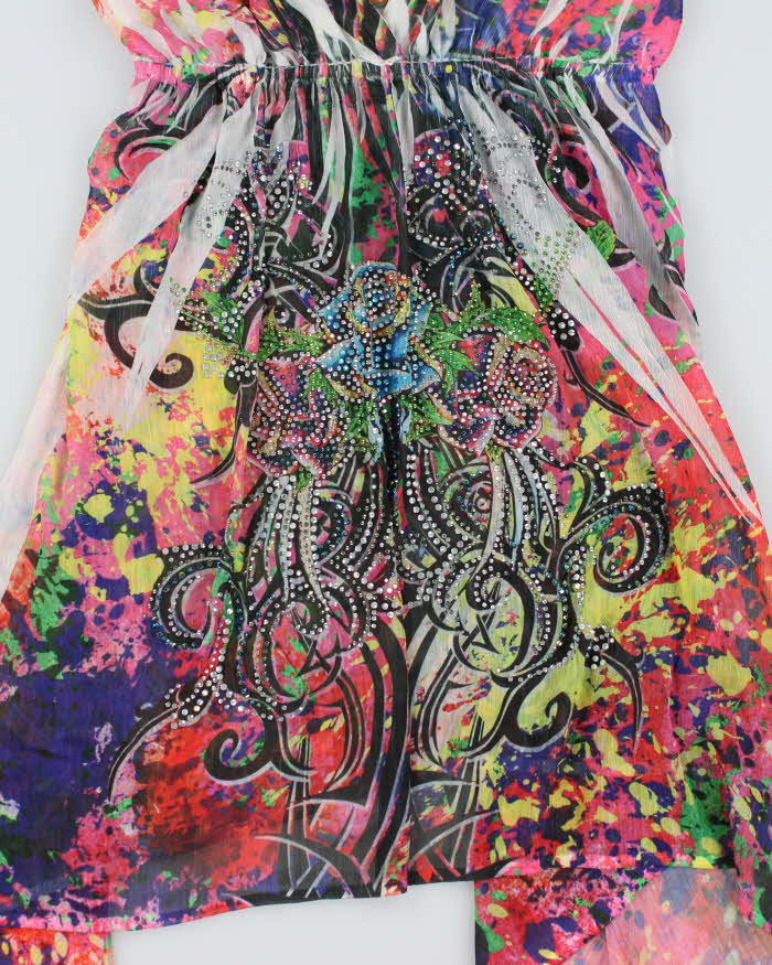 Y2k 00s S Twelve Multi Colour Sheer Rhinestone - S