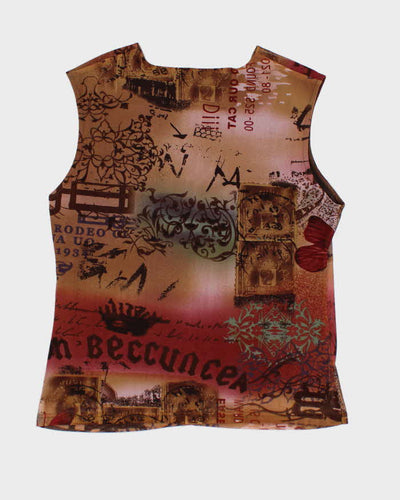 Y2k 00s Bellessa Pattern Top - L