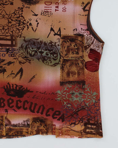 Y2k 00s Bellessa Pattern Top - L