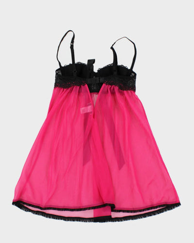 Y2k 00s La Senza Pink Mesh Cami - XS