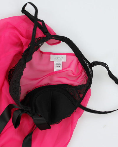 Y2k 00s La Senza Pink Mesh Cami - XS