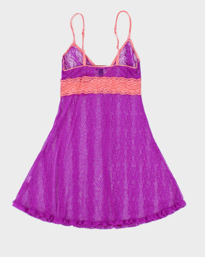 Y2k 00s Jacob Purple Mesh - S
