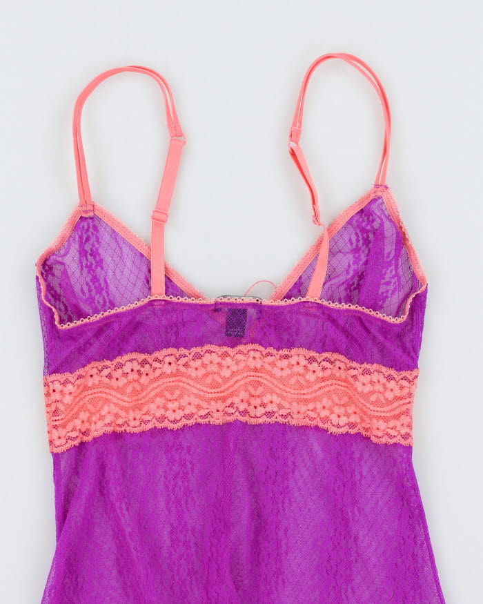 Y2k 00s Jacob Purple Mesh - S