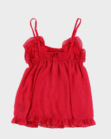 Y2k 00s La Senza Pink Mesh Cami - M