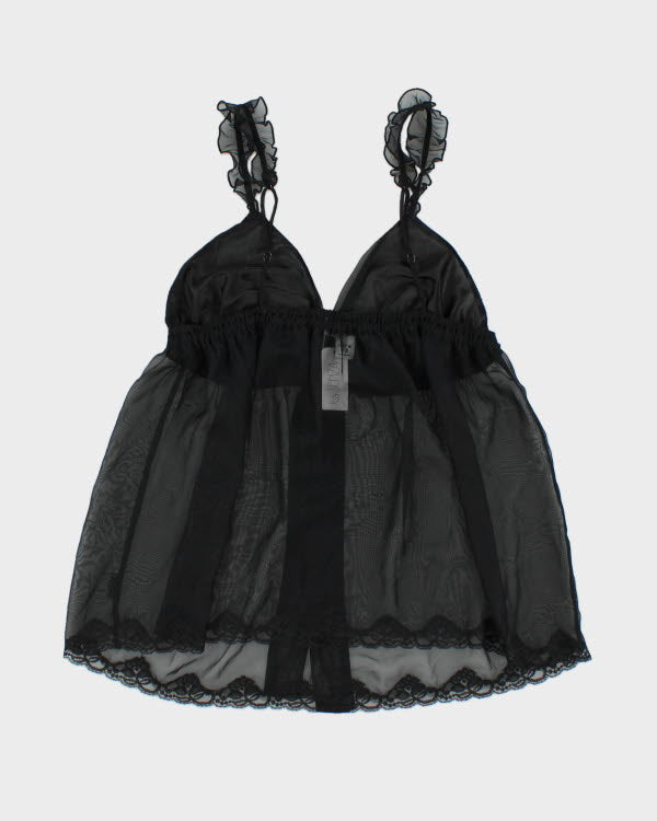 Deadstock Y2k 00s Black Mesh Cami - M