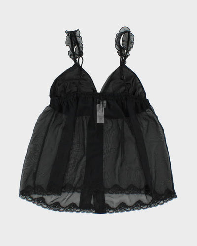 Deadstock Y2k 00s Black Mesh Cami - M
