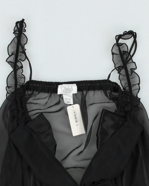 Deadstock Y2k 00s Black Mesh Cami - M