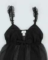 Deadstock Y2k 00s Black Mesh Cami - M