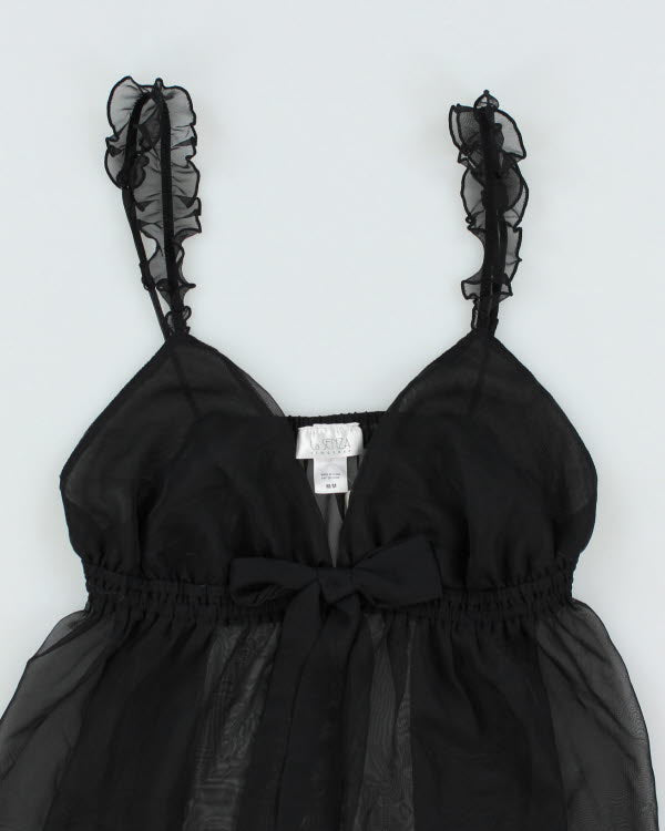 Deadstock Y2k 00s Black Mesh Cami - M
