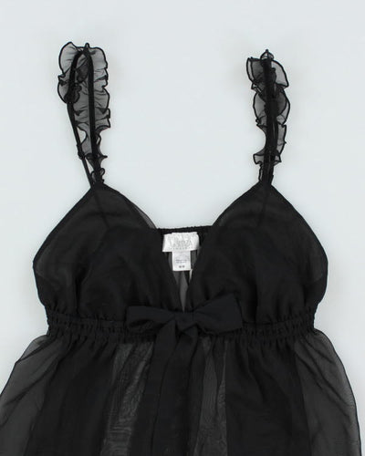 Deadstock Y2k 00s Black Mesh Cami - M