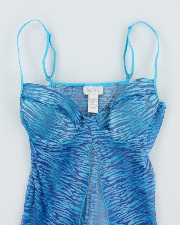 Vintage Y2k 00s La Senza Zebra Print Cami - M