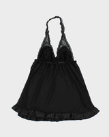 Y2k 00s La Senza Black Halter Top - M
