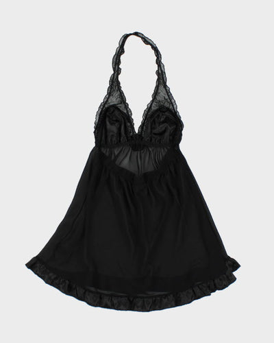 Y2k 00s La Senza Black Halter Top - M