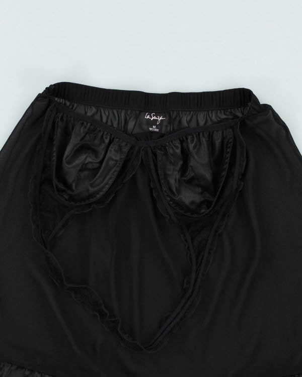 Y2k 00s La Senza Black Halter Top - M