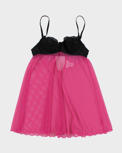 Y2k 00s La Senza Pink Fishnet Cami - S