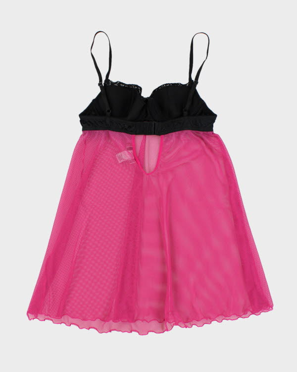 Y2k 00s La Senza Pink Fishnet Cami - S