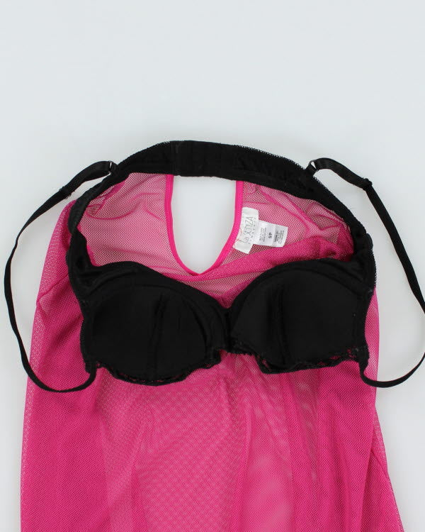 Y2k 00s La Senza Pink Fishnet Cami - S