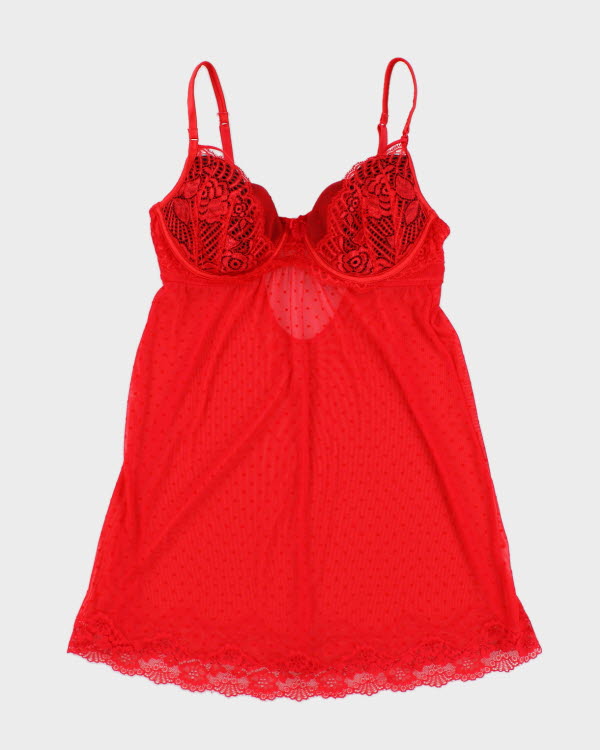 Deadstock La Vie En Rose Red Mesh Cami - S