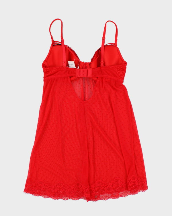 Deadstock La Vie En Rose Red Mesh Cami - S