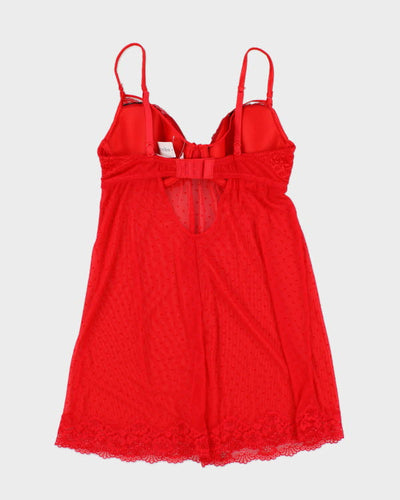 Deadstock La Vie En Rose Red Mesh Cami - S