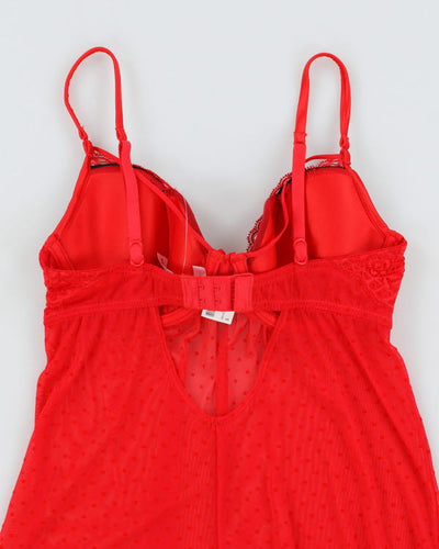 Deadstock La Vie En Rose Red Mesh Cami - S