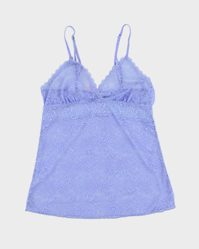 Y2k 00s La Vie En Rose Lilac Lace Cami - S
