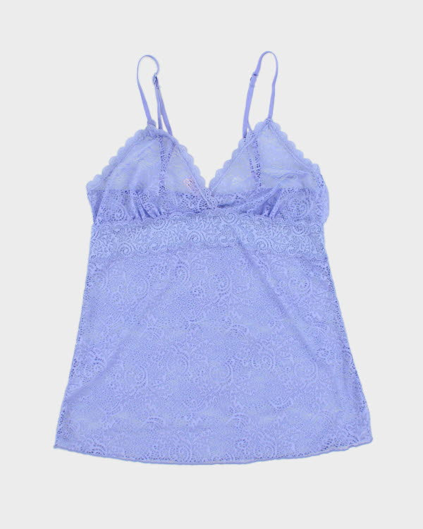 Y2k 00s La Vie En Rose Lilac Lace Cami - S