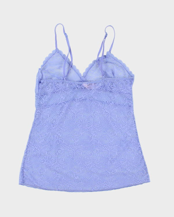 Y2k 00s La Vie En Rose Lilac Lace Cami - S
